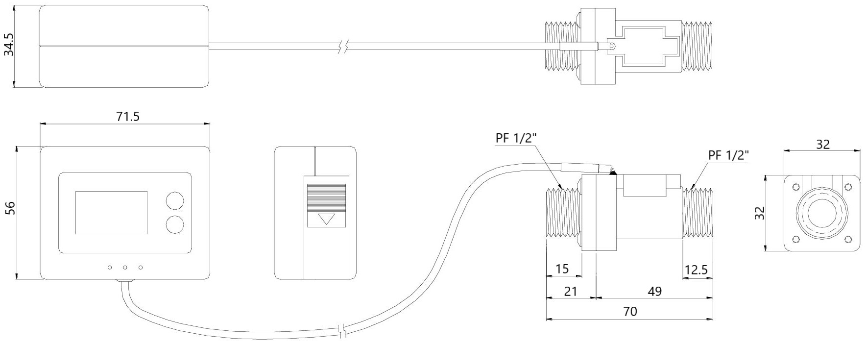 DigiFlow 6710M-44 , 1_2”-尺寸