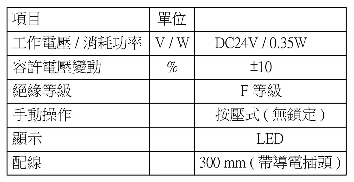 EV-07HSG-VD 電磁閥規格
