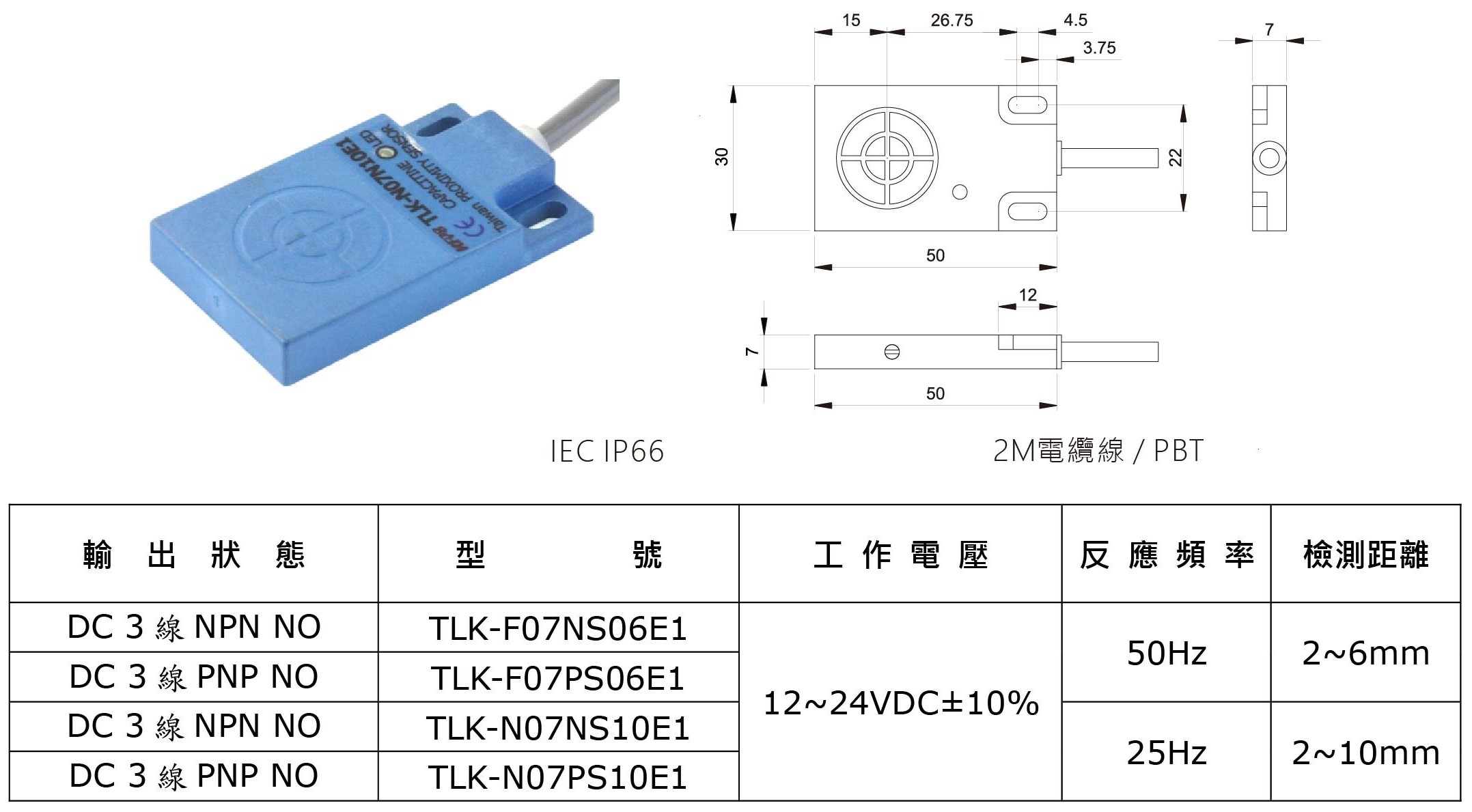 TLK-Flat 系列 靜電容近接開關-1-1