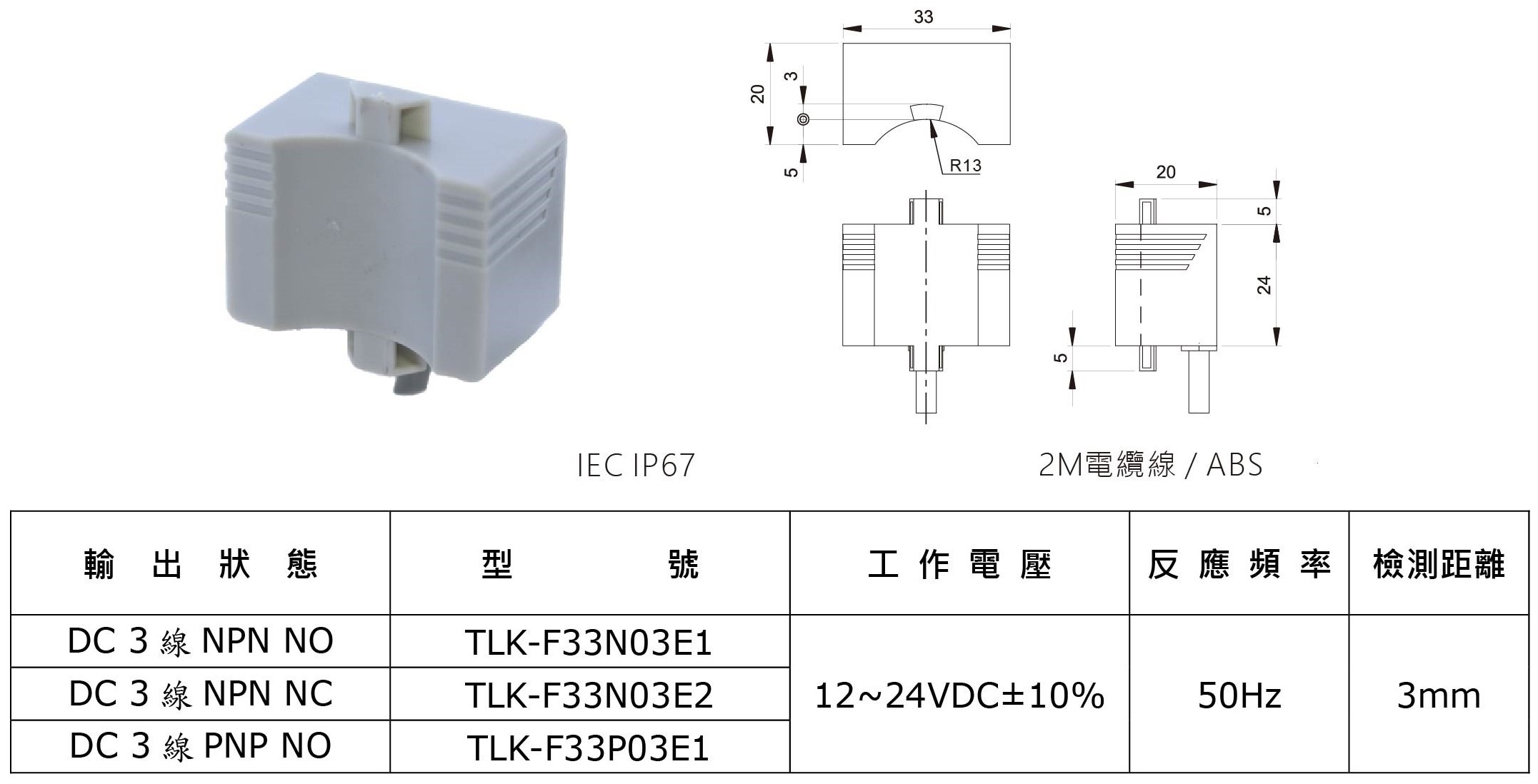 TLK-Flat 系列 靜電容近接開關-1-2